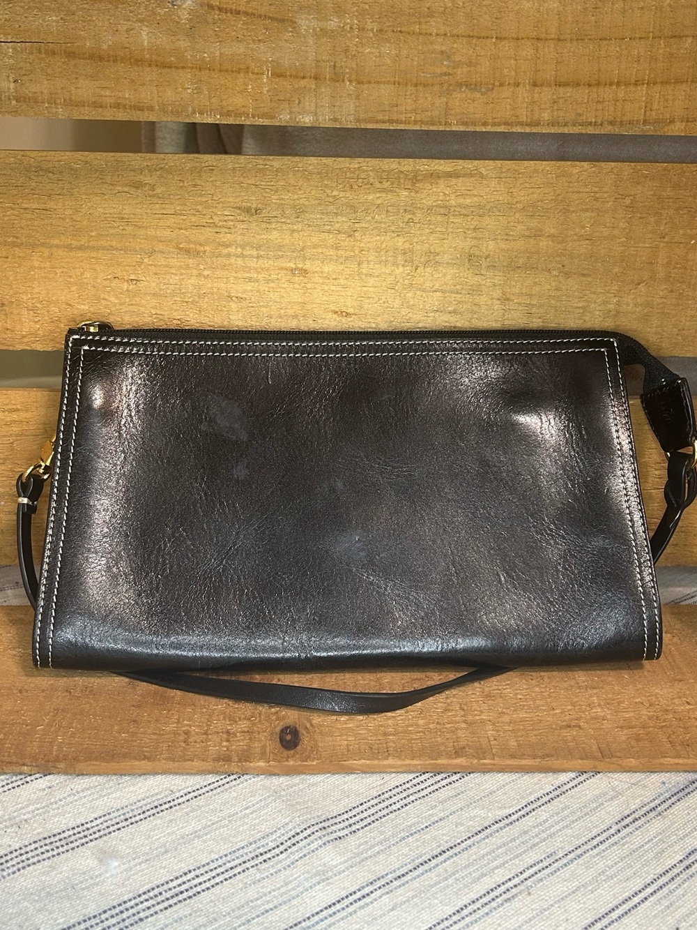 VINTAGE TUSK MINI SHOULDER BAG CLUTCH WRISTLET - Picture 2 of 5
